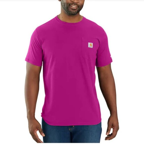 Carhartt Other - Carhartt Mens Magenta loose fit Pocket Tee